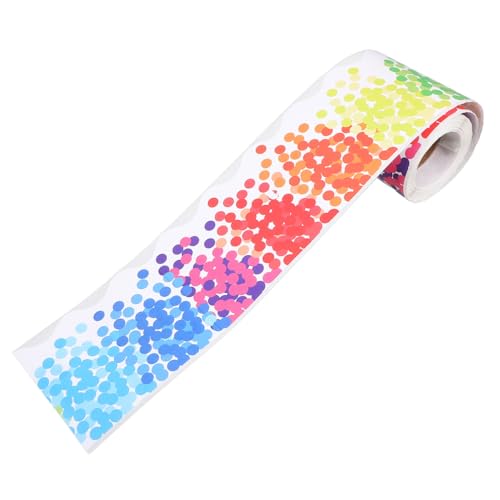 PEPLAYTAL Schul Tafeldekoration Selbstklebende Bordürenrolle Wasserfest Bunte Punkterahmen für Pinnwand Klassenzimmer Büro DIY Bastelprojekte Bulletin Board Zubehör PEPLAYTAL Schul Tafeldekoration Selbstklebende Bordürenrolle Wasserfest Bunte Punkterahmen für Pinnwand Klassenzimmer Büro DIY Bastelprojekte Bulletin Board Zubehör von PEPLAYTAL