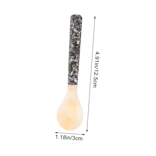 PEPLAYTAL Schwarzer Muschellöffel Polierter Dessert und Kaffeelöffel mit Rundem Glattem Kopf Dekoratives Essbesteck für Buffet Kaffee Eiscreme und Tischdekoration PEPLAYTAL Schwarzer Muschellöffel Polierter Dessert und Kaffeelöffel mit Rundem Glattem Kopf Dekoratives Essbesteck für Buffet Kaffee Eiscreme und Tischdekoration von PEPLAYTAL