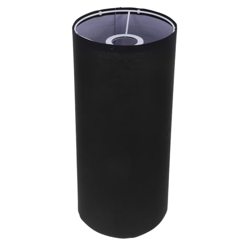 PEPLAYTAL Schwarzer Stoff Lampenschirm Zylinderform Minimalistischer Ersatz Lampenschirm für Stehlampe Leicht zu Installieren und Abnehmbar von PEPLAYTAL