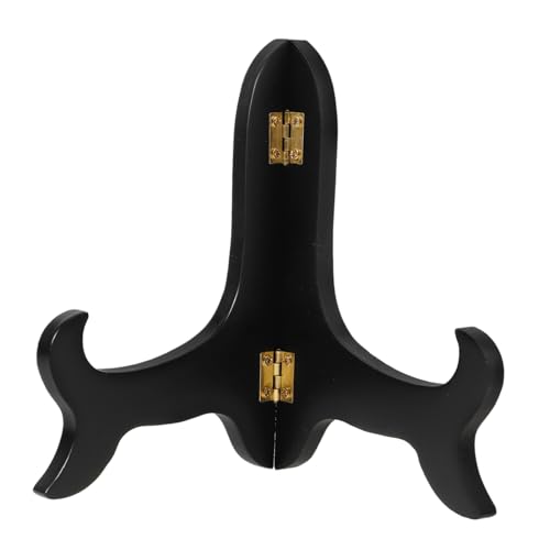 PEPLAYTAL Schwarzer Tellerständer Verstellbar für Teller Kleiner Displayhalter für Bilderrahmen Buch Dekorationsständer Moderner Einfach zu Nutzender Plattenhalter für Zuhause von PEPLAYTAL