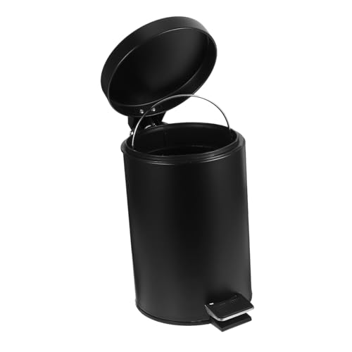 PEPLAYTAL Schwarzer Treteimer mit Deckel Runder Haushalt Abfallbehälter aus Langlebigem Material Geruchsarm für Küche Wohnzimmer und Mülltrennung zu Hause PEPLAYTAL Schwarzer Treteimer mit Deckel Runder Haushalt Abfallbehälter aus Langlebigem Material Geruchsarm für Küche Wohnzimmer und Mülltrennung zu Hause von PEPLAYTAL