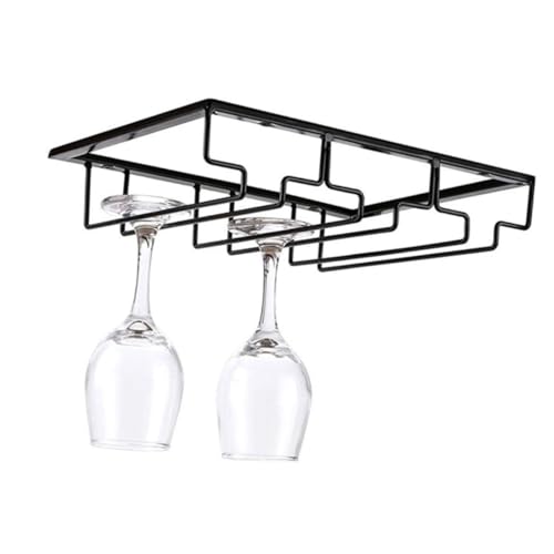 PEPLAYTAL Schwarzer Weinglas Halter Aus Slot Tassenständer Für Gläser Weinglasregal Für Hausbar Und Robuster Becherhalter von PEPLAYTAL