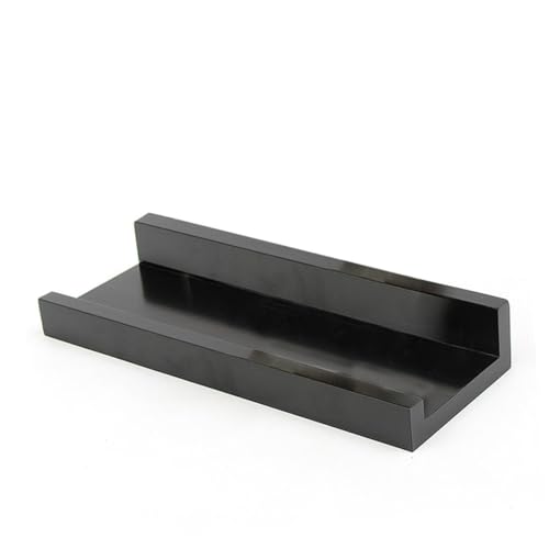 PEPLAYTAL Schweberegal Wandregal aus Robustem Holz Schwarz Platzsparendes Wandboard für Küche Wohnzimmer Schlafzimmer Einfache Montage Moderne Aufbewahrungslösung von PEPLAYTAL