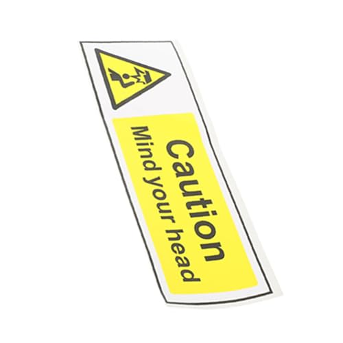 PEPLAYTAL Selbstklebendes Warnschild Achtung Kopf Selbsthaftender Schutzaufkleber für Niedrige Decken Vielseitig Einsetzbar in Parkplätzen Lagerhallen und Werkstätten von PEPLAYTAL