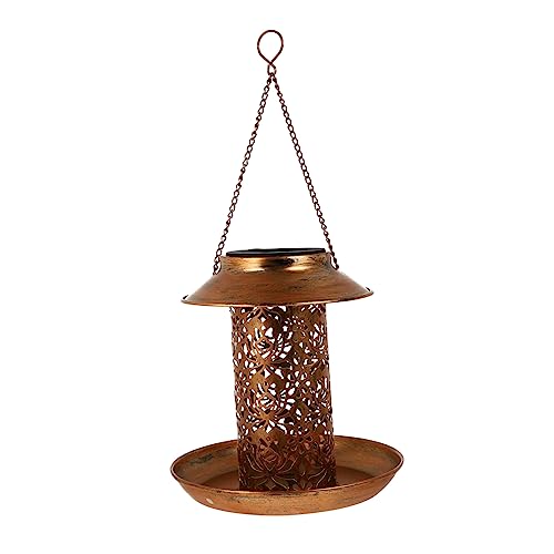 PEPLAYTAL Solar Light Bird Feeder Kreativer Hängender Vogelfutterspender für Garten und Außenbereich Dekorative Futterstelle für Wildvögel und Robust PEPLAYTAL Solar Light Bird Feeder Kreativer Hängender Vogelfutterspender für Garten und Außenbereich Dekorative Futterstelle für Wildvögel und Robust von PEPLAYTAL