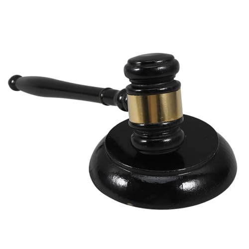 PEPLAYTAL Solider Richterhammer aus Massivholz mit Sound block Vielseitig als Gerichts Auktionshammer Einsetzbar Dekoratives Holz Juristen Auktionen und Familienaktivitäten von PEPLAYTAL