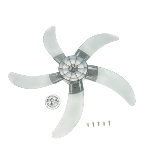 PEPLAYTAL Standventilator Ersatzflügel mit Robusten Kunststoffblättern Verstärktes Design für Starken Wind Kompatibel als Tisch Wand oder Bodenventilator Zubehör Mutterabdeckung von PEPLAYTAL