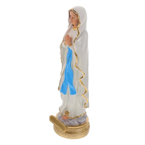 PEPLAYTAL Stehende Jungfrau Statue aus Resin Religiöse Heilige Figur für Kirchen und Wohnraumdekoration Glatte Oberfläche Kompakte Klassisches Design als Desktop Ornament von PEPLAYTAL