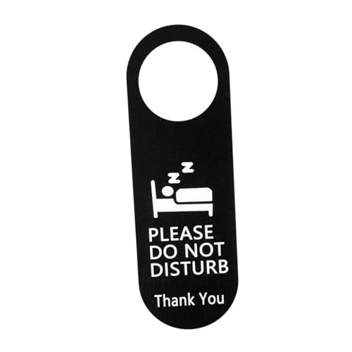 PEPLAYTAL Stören Türschild Acryl Doppelseitig Hotel Türhänger Schwarz Klare Gästeanweisung Langlebig Elegantes Design Für Büro Zimmer Privatsphäre von PEPLAYTAL