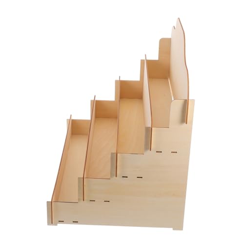 PEPLAYTAL Stufiger Holz Grußkartenständer aus Lindenholz Multipurpose Präsentationsständer für Postkarten und Aufkleber Robuster Kartenhalter für Einzelhandel und Bastelshows von PEPLAYTAL