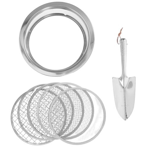 PEPLAYTAL Teiliges Edelstahl Bodensieb mit Siebmaschen und Schaufel Rostfrei Robust für Gartenarbeit Kompost Erdfiltration Effiziente Reinigung und Belüftung im Freien PEPLAYTAL Teiliges Edelstahl Bodensieb mit Siebmaschen und Schaufel Rostfrei Robust für Gartenarbeit Kompost Erdfiltration Effiziente Reinigung und Belüftung im Freien von PEPLAYTAL