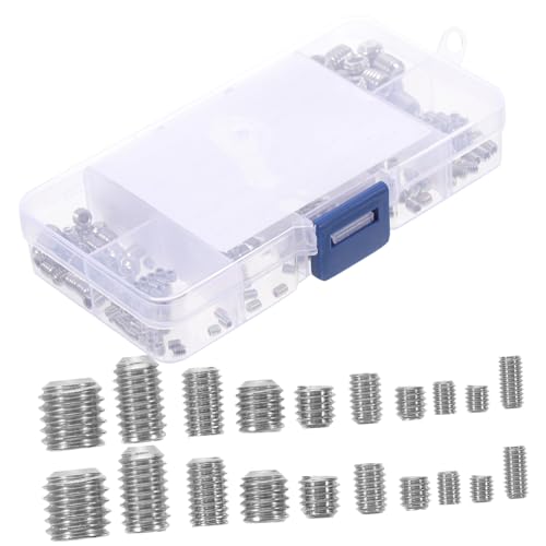 PEPLAYTAL Teiliges Innensechskant Schrauben Sortiment Edelstahl Flacher Kopf Gewindestarker Gewindestift Robustes Set für Türgriffe Armaturen Licht und Kleine Reparaturen PEPLAYTAL Teiliges Innensechskant Schrauben Sortiment Edelstahl Flacher Kopf Gewindestarker Gewindestift Robustes Set für Türgriffe Armaturen Licht und Kleine Reparaturen von PEPLAYTAL