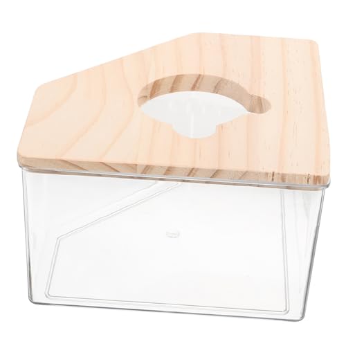 PEPLAYTAL Transparente Hamster Sandbad Box aus mit Multifunktionalem Design Glatten Kanten Sandkasten und Ecktoilette für Hamster Mäuse und Kleintiere Geeignet von PEPLAYTAL