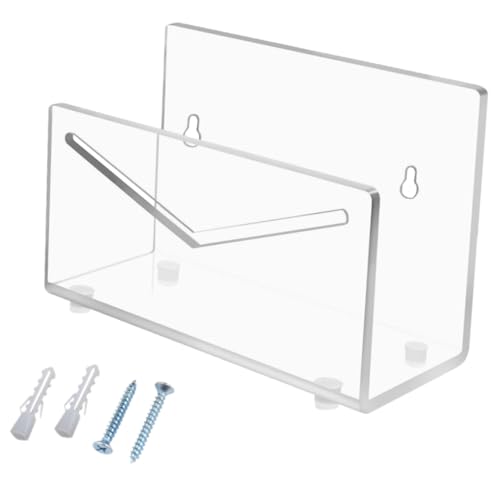 PEPLAYTAL Transparenter Acryl Briefhalter für Schreibtisch Stabiler Mail Organizer mit Multifunktionalem Aufbewahrungsfach für Büro Schule und Zuhause Klarer Dokumentenhalter für Briefe und von PEPLAYTAL