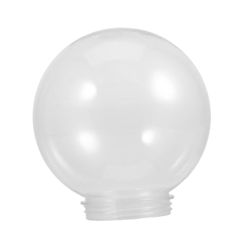 PEPLAYTAL Transparenter Acryl Kugel Lampenschirm Outdoor Lampenabdeckung mit Öffnung Wetterfest UV beständig Einfache Montage für Garten Außenwand Straßenlaternen von PEPLAYTAL