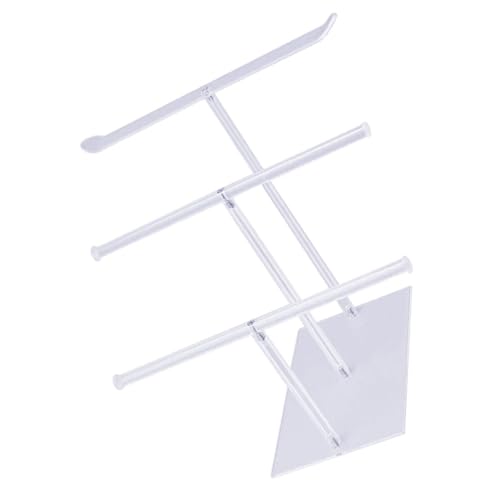 PEPLAYTAL Transparenter Acryl Schmuckständer für Halsketten Armbänder Haarreifen Moderner Organizer für Schmuckaufbewahrung Mädchen Schlafzimmer und Schminktisch von PEPLAYTAL