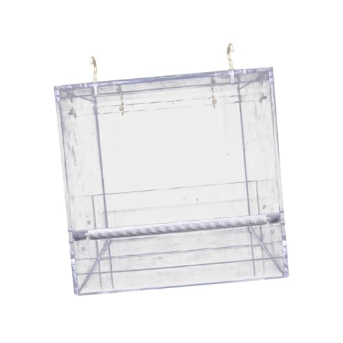PEPLAYTAL Transparenter Acryl Vogel futterhaus mit Großer Abnehmbarer Auffangschale und Abflusslöchern Saugvogelhaus für Wildvögel Kleine Vögel für Balkon und Fensterbank S von PEPLAYTAL