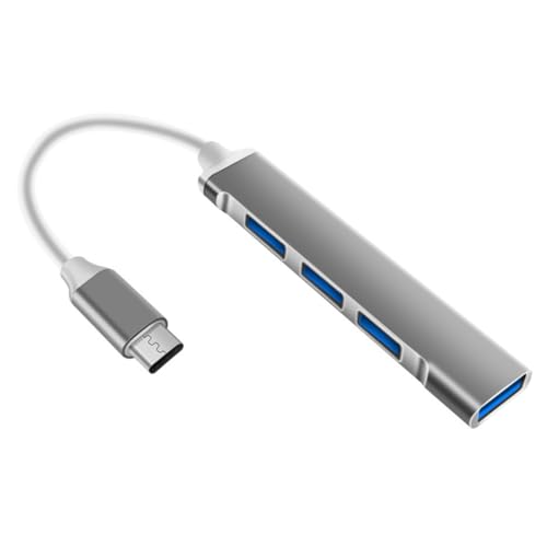PEPLAYTAL Type c USB Hub Ports Aluminium Multifunktionaler USB Adapter Verteiler mit Schneller Datenübertragung Kompatibel für PC Laptop Tablet PEPLAYTAL Type c USB Hub Ports Aluminium Multifunktionaler USB Adapter Verteiler mit Schneller Datenübertragung Kompatibel für PC Laptop Tablet von PEPLAYTAL