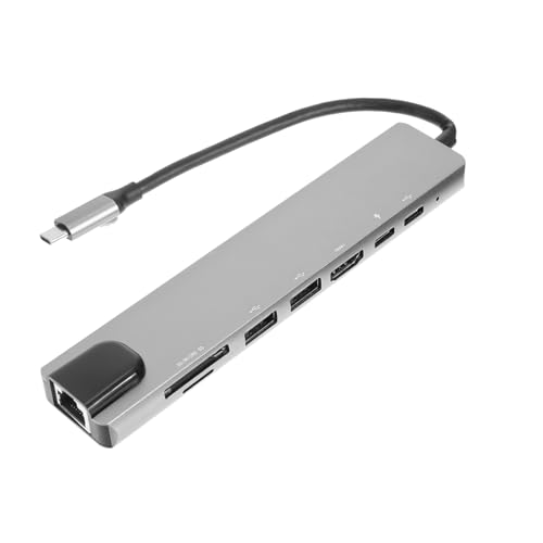 PEPLAYTAL USB C Aluminium USB Ports Expander Adapter mit Spannungsstabilisierung für PC Laptop Tastatur Maus Webcam Drucker von PEPLAYTAL