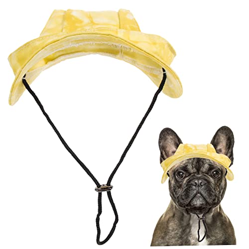 PEPLAYTAL Verstellbare Hundesonnenmütze aus Baumwolle mit Ohrlöchern Atmungsaktiv Leichter Hundebucket Hut für Kleine Hunde und Katzen Schützt vor Sonne und Sorgt für Bequemen Sitz im Sommer PEPLAYTAL Verstellbare Hundesonnenmütze aus Baumwolle mit Ohrlöchern Atmungsaktiv Leichter Hundebucket Hut für Kleine Hunde und Katzen Schützt vor Sonne und Sorgt für Bequemen Sitz im Sommer von PEPLAYTAL