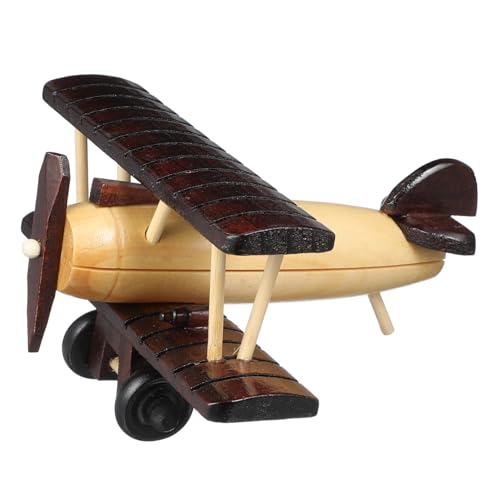 PEPLAYTAL Vintage Holzflugzeug Modell aus Hochwertigem Holz Robust und Langlebig Stilvolle Retro Airplane Deko für Büro Wohnzimmer und Geschenkideen für Pilotenliebhaber PEPLAYTAL Vintage Holzflugzeug Modell aus Hochwertigem Holz Robust und Langlebig Stilvolle Retro Airplane Deko für Büro Wohnzimmer und Geschenkideen für Pilotenliebhaber von PEPLAYTAL