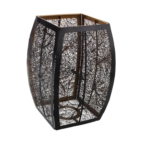 PEPLAYTAL Vintage Lampenschirm aus Metall mit Filigranem Schnitzmuster Vielseitig Einsetzbar als Lampenschirm für Tischlampen und Deckenleuchten Installieren Stilvolles Wohnraum accessoire von PEPLAYTAL