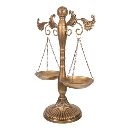 PEPLAYTAL Vintage Metall Schmuckhalter Dekorativer Tischdisplay Ständer im Antik-Look für Schmuck und Kleine Pflanzen Anmutige Skulptur als für Juristen und Richter von PEPLAYTAL