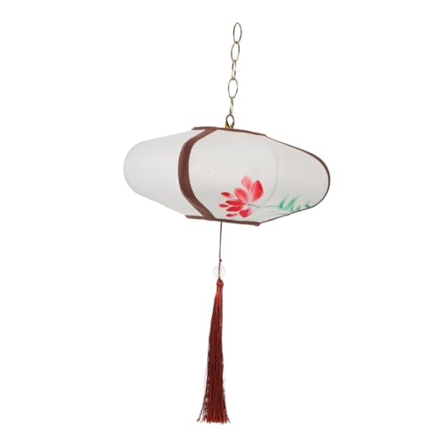 PEPLAYTAL Vintage Oriental Lampenschirm Retro Stoff Ufo Pendelleuchte Weiches Licht Einfache Montage Vielseitig für Wohn Esszimmer Asiatischer Stil Dekorative Hängeleuchte für Restaurant und von PEPLAYTAL