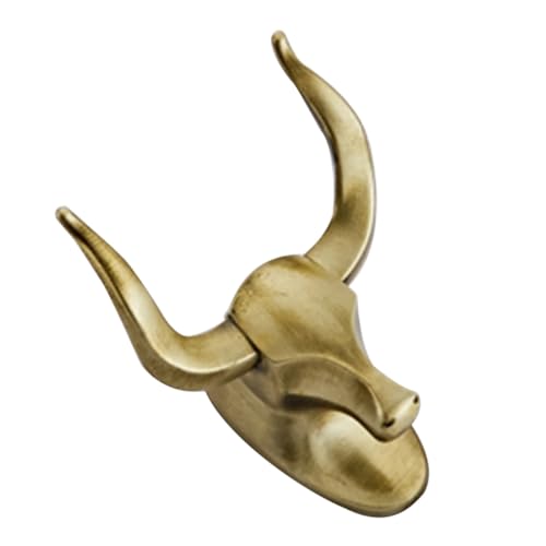 PEPLAYTAL Vintage Wandhaken mit Kuhkopf Design Platzsparender Polierter Einzelhaken für Badezimmer Wohnzimmer Büro als Handtuch Kleidungsaufhänger Einfache Wandmontage ohne Bohren PEPLAYTAL Vintage Wandhaken mit Kuhkopf Design Platzsparender Polierter Einzelhaken für Badezimmer Wohnzimmer Büro als Handtuch Kleidungsaufhänger Einfache Wandmontage ohne Bohren von PEPLAYTAL