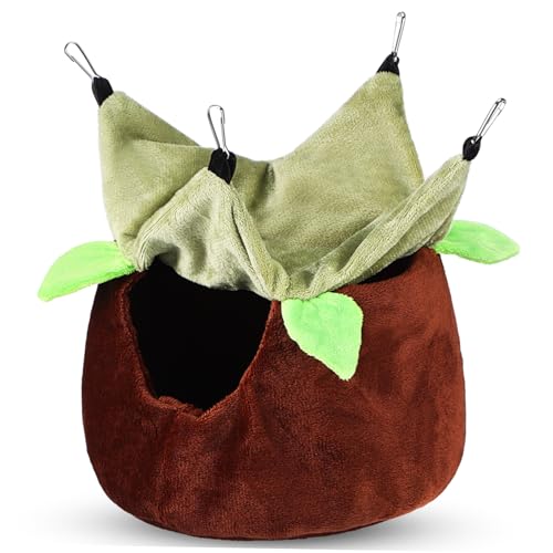 PEPLAYTAL Vogelhängematte für Papageien Warmes Winternest mit Weichem Atmungsaktivem Material Einfacher Aufbau Vielseitig für Wellensittiche und Kleine Haustiere Dekoratives Blattdesign PEPLAYTAL Vogelhängematte für Papageien Warmes Winternest mit Weichem Atmungsaktivem Material Einfacher Aufbau Vielseitig für Wellensittiche und Kleine Haustiere Dekoratives Blattdesign von PEPLAYTAL
