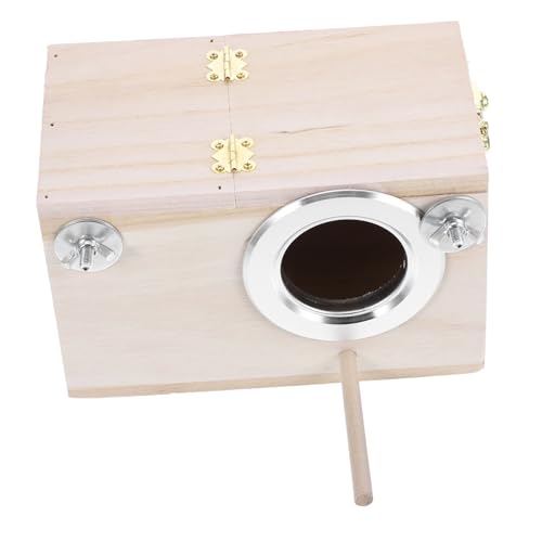 PEPLAYTAL Vogelzuchtbox mit Sitzstange Nistkasten aus Holz für Wellensittiche Nymphensittiche Lovebirds und Vielseitige Zuchtbox für Verschiedene Vogelarten Einfach zu Reinigen PEPLAYTAL Vogelzuchtbox mit Sitzstange Nistkasten aus Holz für Wellensittiche Nymphensittiche Lovebirds und Vielseitige Zuchtbox für Verschiedene Vogelarten Einfach zu Reinigen von PEPLAYTAL