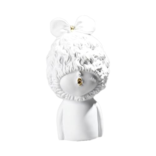 PEPLAYTAL Weißes Resin Mädchen Figurine Ornament mit Schleifen Design Kreative Tischdekoration für Büro und Wohnzimmer Künstlerische Skulptur als und Stilvolle Wohnaccessoire PEPLAYTAL Weißes Resin Mädchen Figurine Ornament mit Schleifen Design Kreative Tischdekoration für Büro und Wohnzimmer Künstlerische Skulptur als und Stilvolle Wohnaccessoire von PEPLAYTAL
