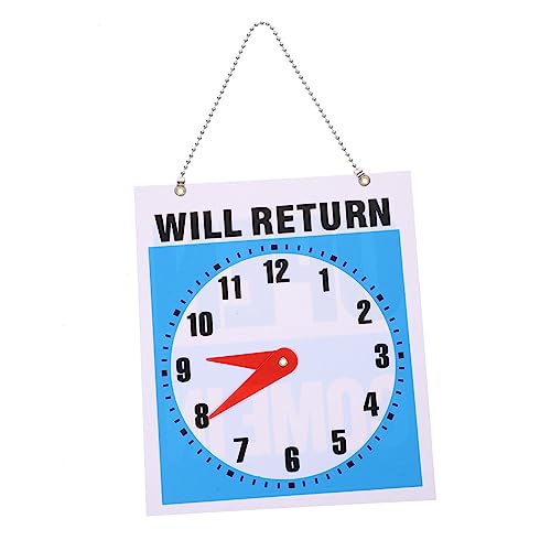 PEPLAYTAL Willkommensschild aus PVC Quadratisch mit Uhr Doppelseitiges Dekoratives Türschild für Geschäft Laden Büro Robustes Leicht Anzubringendes Öffnungszeiten schild für Innen und Außen von PEPLAYTAL