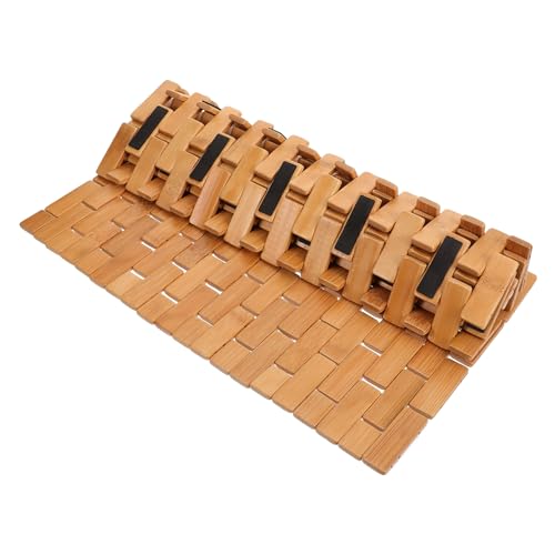 PEPLAYTAL rutschfeste Bambus badematte Handgewebter Badezimmer Küchenmatte Wasserabweisend Anti rutschender Bodenbelag Natürliche Bambusqualität für Dusche und Badewanne von PEPLAYTAL