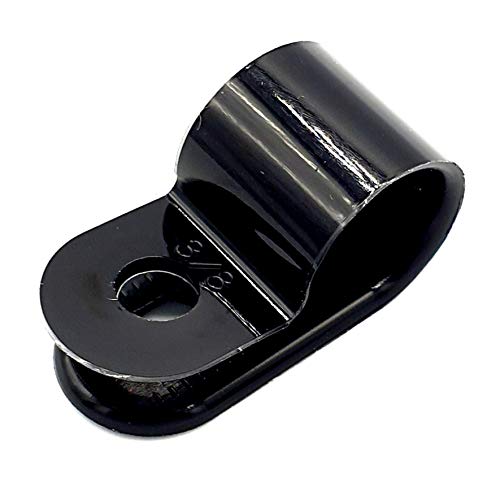 100 x 25 mm Kunststoff Elektrokabel Rohr P-Clips Nylon schwarz Schellen von PEPTE