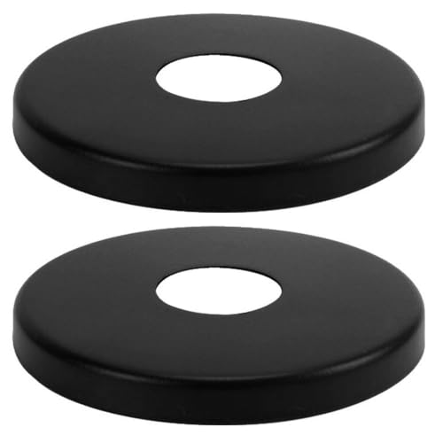 PEPTE 2 x 26mm G3/4 Schwarz Wasserhahn-Abdeckkappe Duschrohrabdeckung Wasserhahnabdeckung Kragen Hochlochabdeckung Stahl von PEPTE