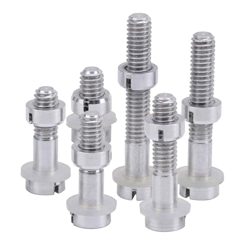 6 Stück Plattenspieler Kartusche Essential Hardware Set Metallschrauben Mutter und Unterlegscheiben Metall Plattenspieler Fitting Plattenspieler Schraube von PEPWE