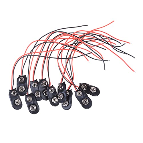 9 V Batterie-Clip-Anschlusshalter, I-Typ, mit weicher Hülle und Kabel, 10 Stück, Set für LED-Streifen-Teile 9 V Batterie-Clip-Anschlusshalter, I-Typ, mit weicher Hülle und Kabel, 10 Stück, Set für LED-Streifen-Teile von PEPWE