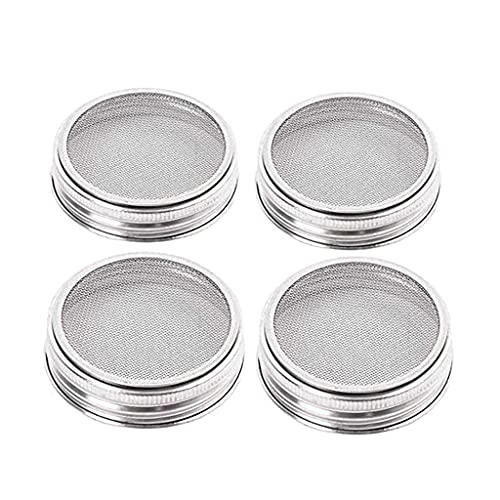 Keimdeckel, 304 Edelstahl, Sieb, Sieb, für Keimer, Einmachgläser, 4 Stück Keimdeckel, 304 Edelstahl, Sieb, Sieb, für Keimer, Einmachgläser, 4 Stück von PEPWE