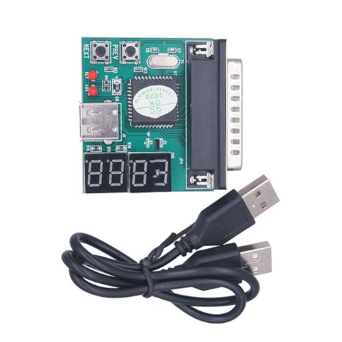 Laptop-Diagnosekarte, 4-stelliger Parallelanschluss, Motherboard-Fehlertest für Notebook-Reparatur und Wartung, USB-Stromversorgung von PEPWE