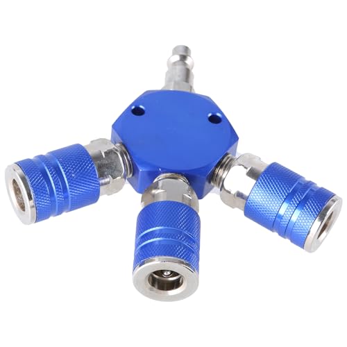 Luftverteiler, 3-Wege-Verteiler mit 3 industriellen Kupplungen, Kompressorschlauch-Zubehör, Schnellverbinder, Armaturen, Splitter-Anschluss Luftverteiler, 3-Wege-Verteiler mit 3 industriellen Kupplungen, Kompressorschlauch-Zubehör, Schnellverbinder, Armaturen, Splitter-Anschluss von PEPWE