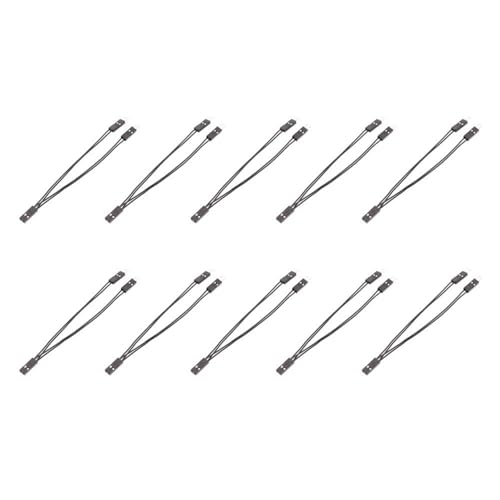 PEPWE Flexibles 2,54 mm 2-poliges Kabel mit Buchse auf zwei Steckern für einfache Erweiterung bei elektronischen Projekten von PEPWE