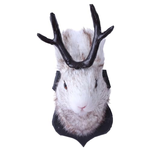 PEPWE Geweih-Kopf-Statue, Heimdekoration, abstrakte Tier-Taxidermie, geformte Skulptur mit Haken, Tier-Taxidermie-Ornament PEPWE Geweih-Kopf-Statue, Heimdekoration, abstrakte Tier-Taxidermie, geformte Skulptur mit Haken, Tier-Taxidermie-Ornament von PEPWE