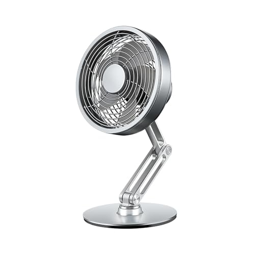PEPWE USB-Schreibtischventilator, leiser Ventilator mit 3 Geschwindigkeiten, Kühltisch, 14,2 cm, wiederaufladbar für bessere Kühlung von PEPWE