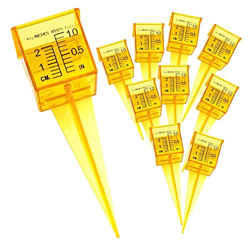 Tragbarer Regenmesser für den Außenbereich, Blumentopf, Sprinkler-Messgerät, 3,8 cm, Regenmessgerät für Hof, Steckmessgerät, Standardskala, Outdoor-Ersatz von PEPWE