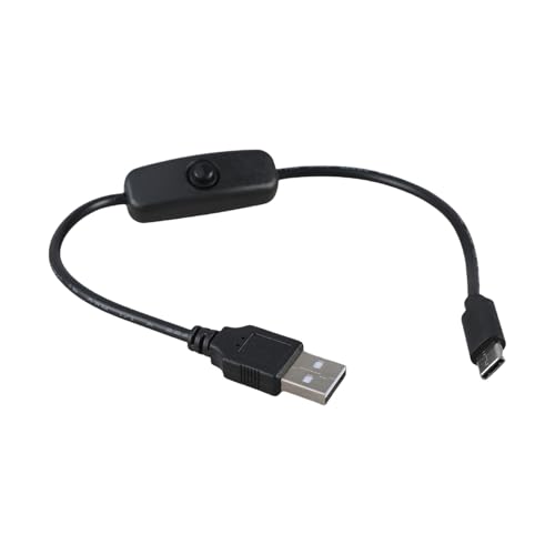 USB auf Typ C Verlängerungskabel USB auf Typ C Ladekabel mit Schaltern für LED-Leuchten Lüfter kleine Lampe 5V3A von PEPWE
