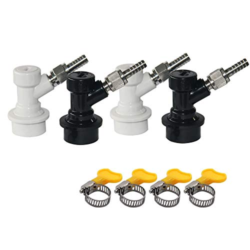 Homebrew Ball Lock Quick Disconnect inkl. Kugelschloss Gastrennmaschine mit 5/16 Drehmutter und Kugelschloss Flüssigkeitstrennung mit 3/16 Drehmuttern, Schneckenklemme für Bierfass-System von PERA