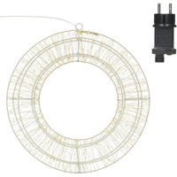 ECD Germany LED Metall Kranz Ø38cm mit 960 LEDs, Warmweiß, Hängekranz mit Timer, IP44 Wasserdicht, Innen/Außen, Strombetrieben, Weihnachtskranz von PERAGASHOP