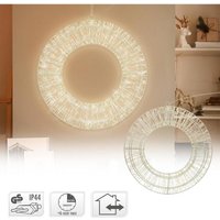 ECD Germany LED Metall Kranz Ø50cm mit 1440 LEDs, Warmweiß, Hängekranz mit Timer, IP44 Wasserdicht, Innen/Außen, Strombetrieben, LED Metallkranz ECD Germany LED Metall Kranz Ø50cm mit 1440 LEDs, Warmweiß, Hängekranz mit Timer, IP44 Wasserdicht, Innen/Außen, Strombetrieben, LED Metallkranz von PERAGASHOP