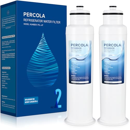 HX2017FR-A/HX2017F-A Wasserfilter, kompatibel mit Hisense® HRF266N6CSE1, HRF266N6CSE, HRF209N6CSE, HRF254N6TSE, HRF254N6DSE Twist-In Kühlschrankmodellen (2 Stück) von PERCOLA